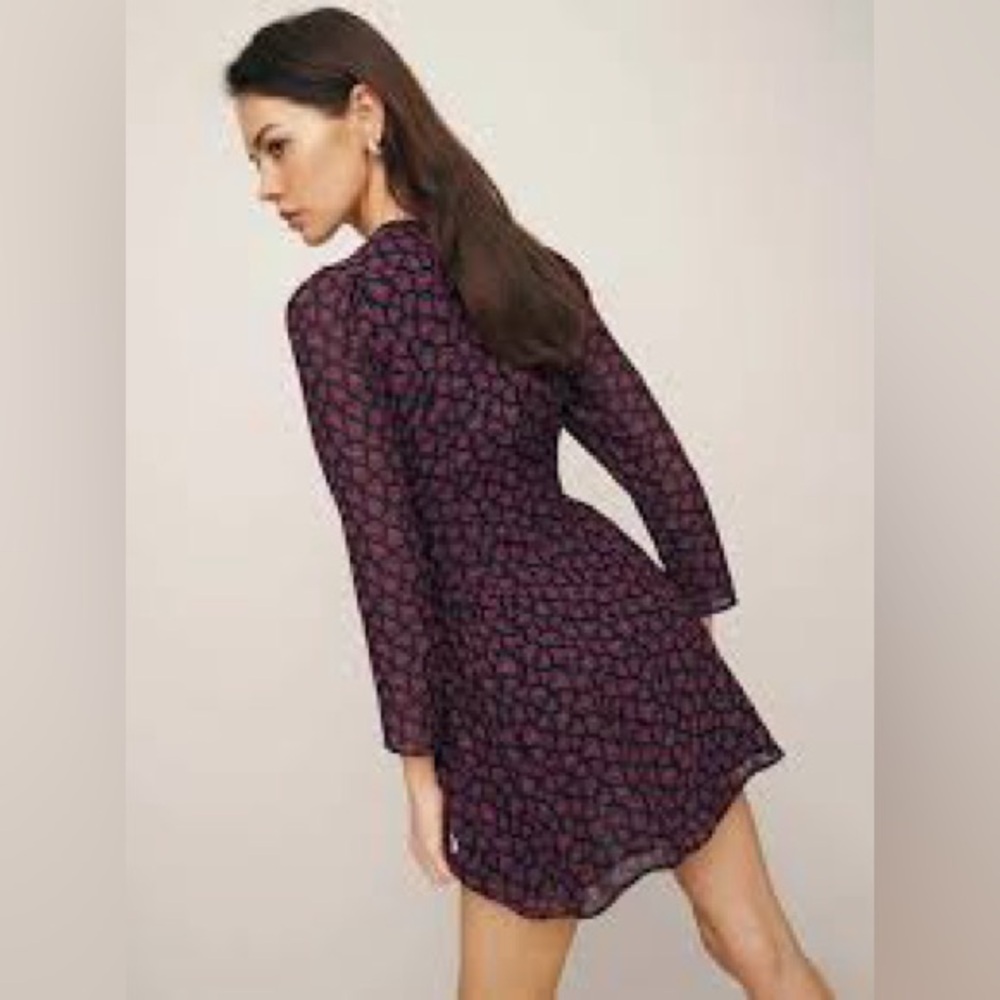 Reformation Tamsin Fit and Flare Long Sleeve Dress - Picture 5 of 5